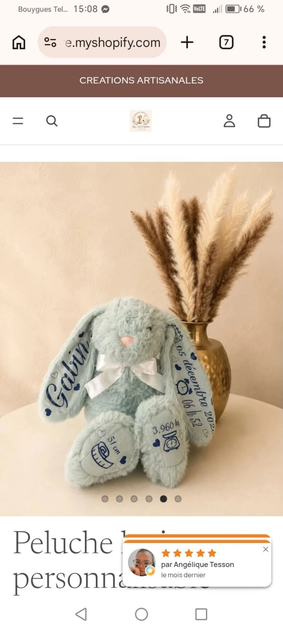 Peluche lapin 